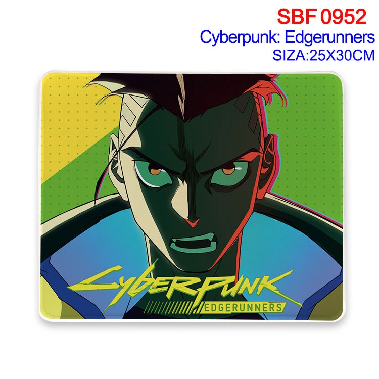 Cyberpunk Anime peripheral edge lock mouse pad 25X30CM SBF-952
