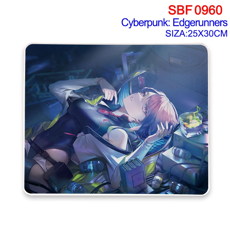 Cyberpunk Anime peripheral edge lock mouse pad 25X30CM SBF-960