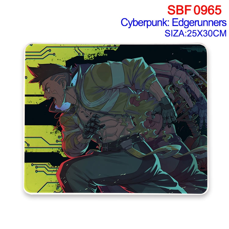 Cyberpunk Anime peripheral edge lock mouse pad 25X30CM  SBF-965