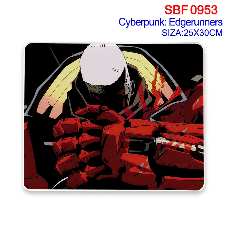 Cyberpunk Anime peripheral edge lock mouse pad 25X30CM SBF-953