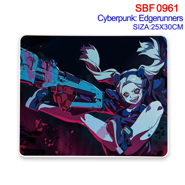 Cyberpunk Anime peripheral edge lock mouse pad 25X30CM SBF-961