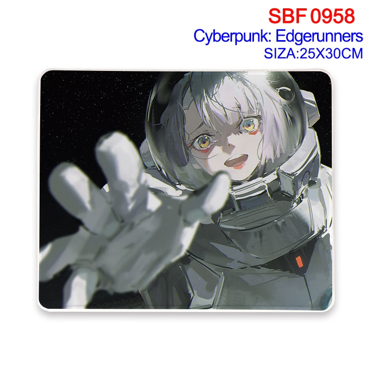 Cyberpunk Anime peripheral edge lock mouse pad 25X30CM SBF-958