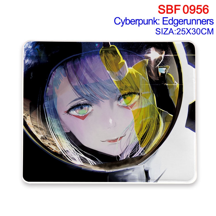 Cyberpunk Anime peripheral edge lock mouse pad 25X30CM SBF-956