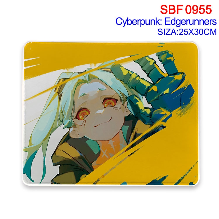 Cyberpunk Anime peripheral edge lock mouse pad 25X30CM SBF-955