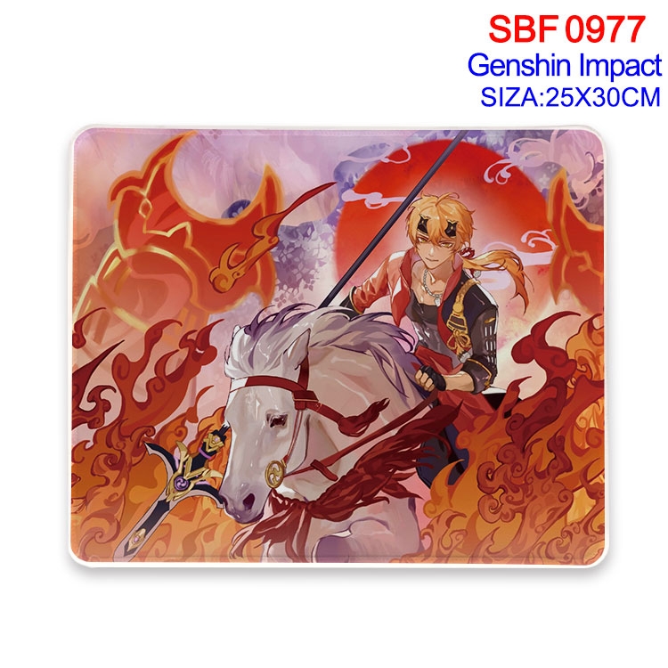 Genshin Impact Anime peripheral edge lock mouse pad 25X30CM SBF-977