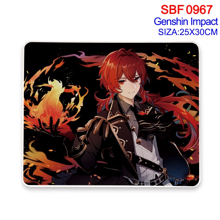 Genshin Impact Anime peripheral edge lock mouse pad 25X30CM SBF-967