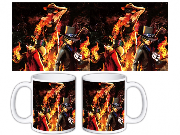 One Piece Anime color printing ceramic mug cup price for 5 pcs MKB-1537