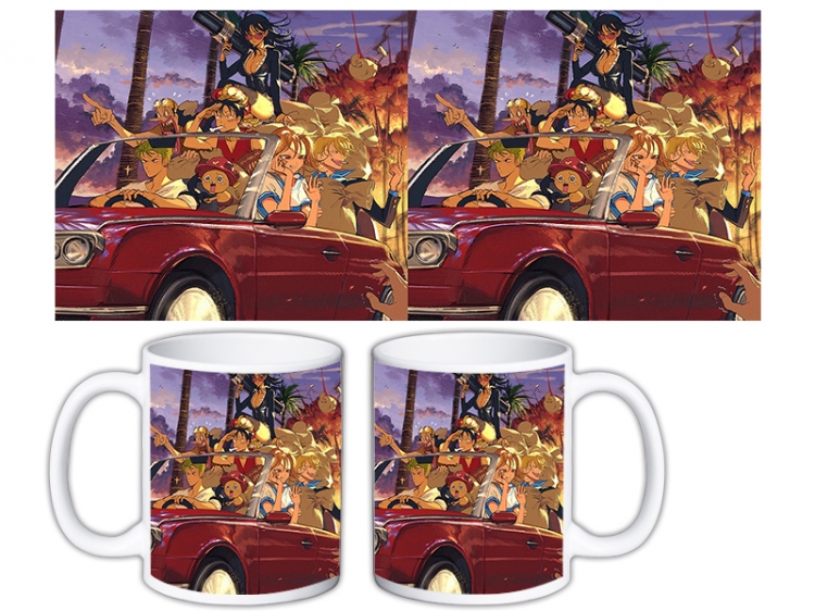 One Piece Anime color printing ceramic mug cup price for 5 pcs MKB-1519