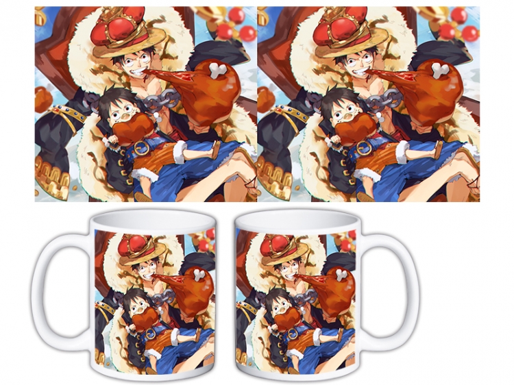 One Piece Anime color printing ceramic mug cup price for 5 pcs MKB-1535