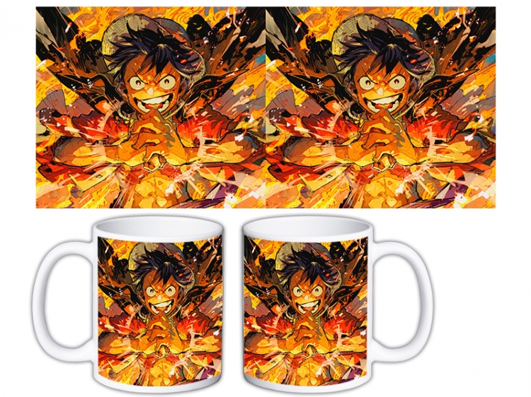 One Piece Anime color printing ceramic mug cup price for 5 pcs MKB-1533