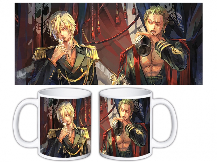 One Piece Anime color printing ceramic mug cup price for 5 pcs MKB-1529