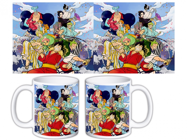 One Piece Anime color printing ceramic mug cup price for 5 pcs MKB-1517