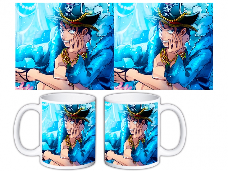 One Piece Anime color printing ceramic mug cup price for 5 pcs MKB-1540