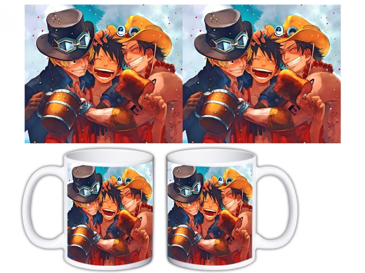 One Piece Anime color printing ceramic mug cup price for 5 pcs MKB-1530