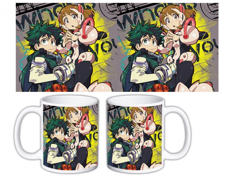 My Hero Academia Anime color printing ceramic mug cup price for 5 pcs MKB-1561