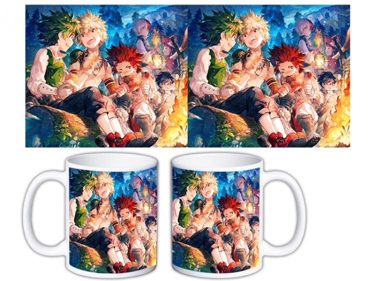 My Hero Academia Anime color printing ceramic mug cup price for 5 pcs MKB-1562