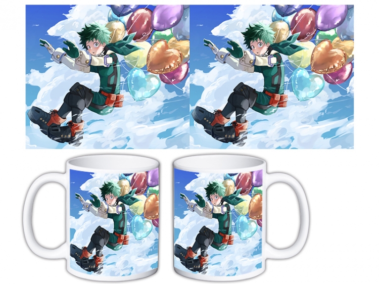 My Hero Academia Anime color printing ceramic mug cup price for 5 pcs MKB-1553