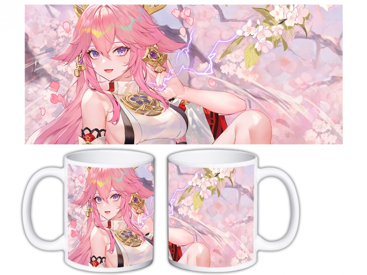 Genshin Impact Anime color printing ceramic mug cup price for 5 pcs MKB-698