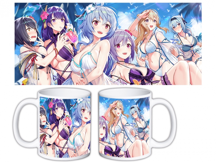 Genshin Impact Anime color printing ceramic mug cup price for 5 pcs MKB-701