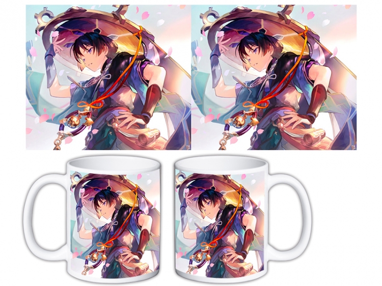 Genshin Impact Anime color printing ceramic mug cup price for 5 pcs MKB-721
