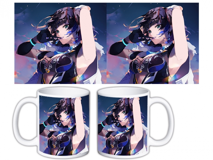 Genshin Impact Anime color printing ceramic mug cup price for 5 pcs MKB-719
