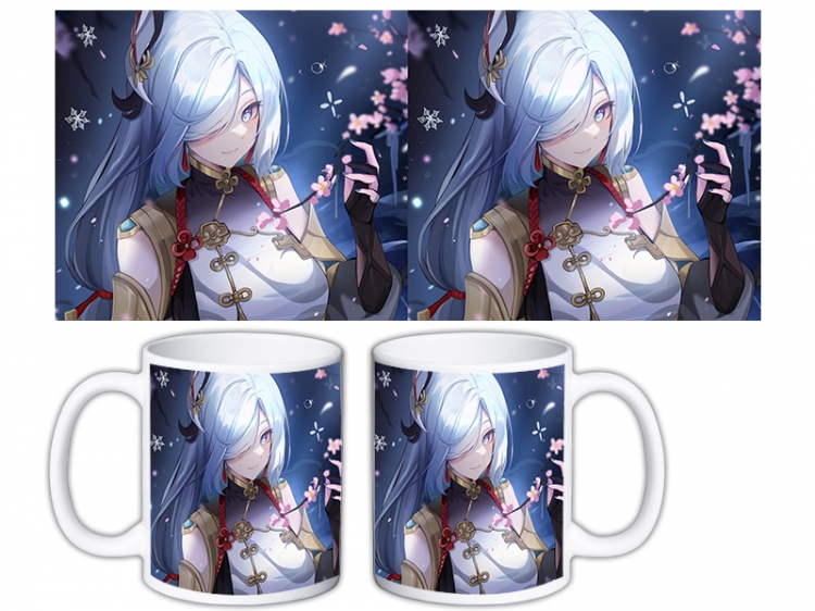 Genshin Impact Anime color printing ceramic mug cup price for 5 pcs MKB-722
