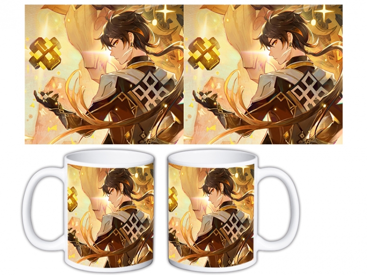 Genshin Impact Anime color printing ceramic mug cup price for 5 pcs MKB-697