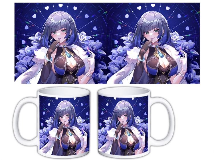Genshin Impact Anime color printing ceramic mug cup price for 5 pcs MKB-724