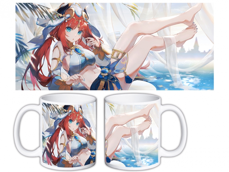 Genshin Impact Anime color printing ceramic mug cup price for 5 pcs MKB-705