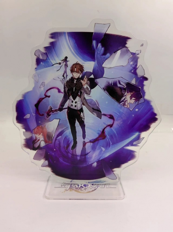 Honkai: Star Rail Anime Laser Acrylic Humanoid  keychain Standing Plates