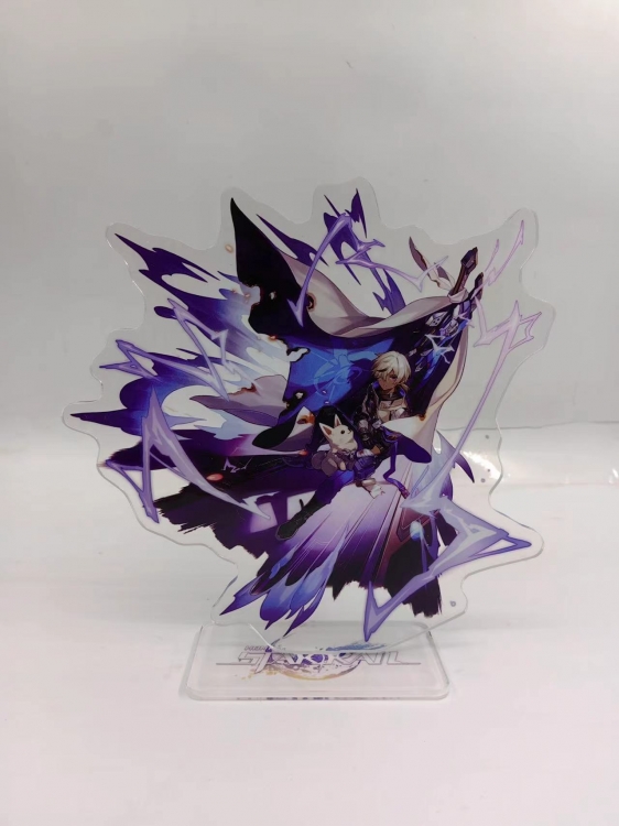 Honkai: Star Rail Anime Laser Acrylic Humanoid  keychain Standing Plates