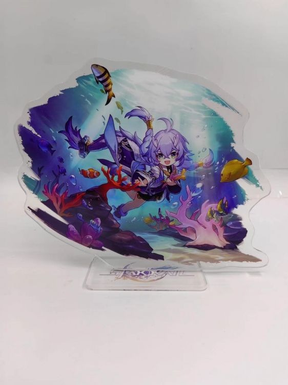 Honkai: Star Rail Anime Laser Acrylic Humanoid  keychain Standing Plates 2035