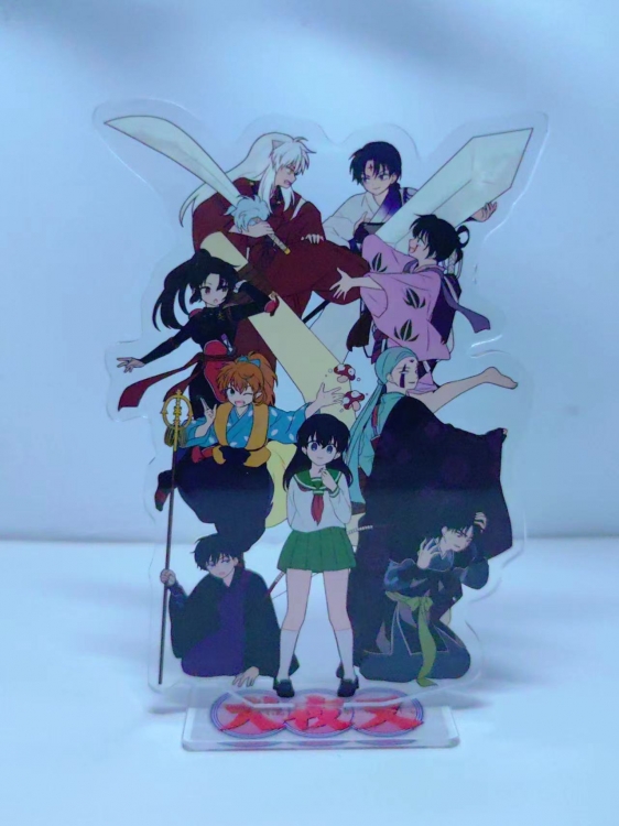 Inuyasha Anime Laser Acrylic Humanoid  keychain Standing Plates