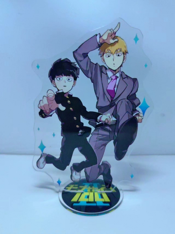 Mob Psycho 100 Anime Laser Acrylic Humanoid  keychain Standing Plates