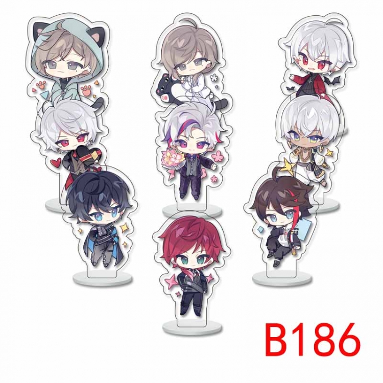 Virtual Anchor Anime Character acrylic Small Standing Plates  Keychain 6cm a set of 9 B186