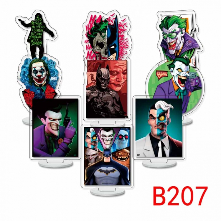 American movie clowns Anime Character acrylic Small Standing Plates  Keychain 6cm a set of 9 B207