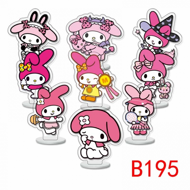 sanrio Anime Character acrylic Small Standing Plates  Keychain 6cm a set of 9 B195