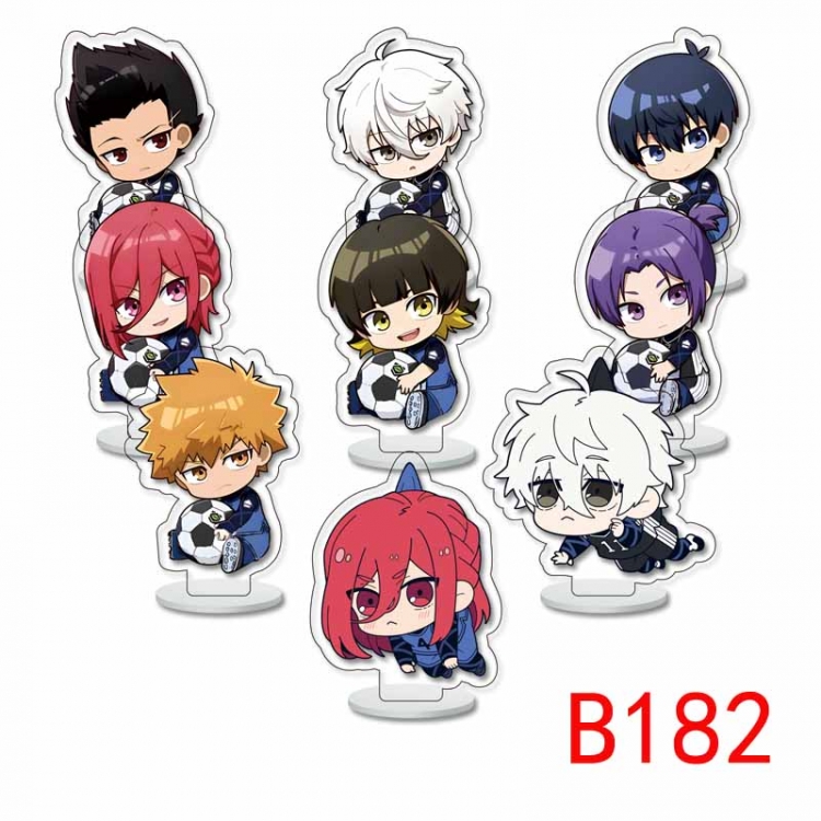 BLUE LOCK Anime Character acrylic Small Standing Plates  Keychain 6cm a set of 9 B182