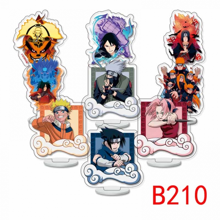 Naruto Anime Character acrylic Small Standing Plates  Keychain 6cm a set of 9 B210