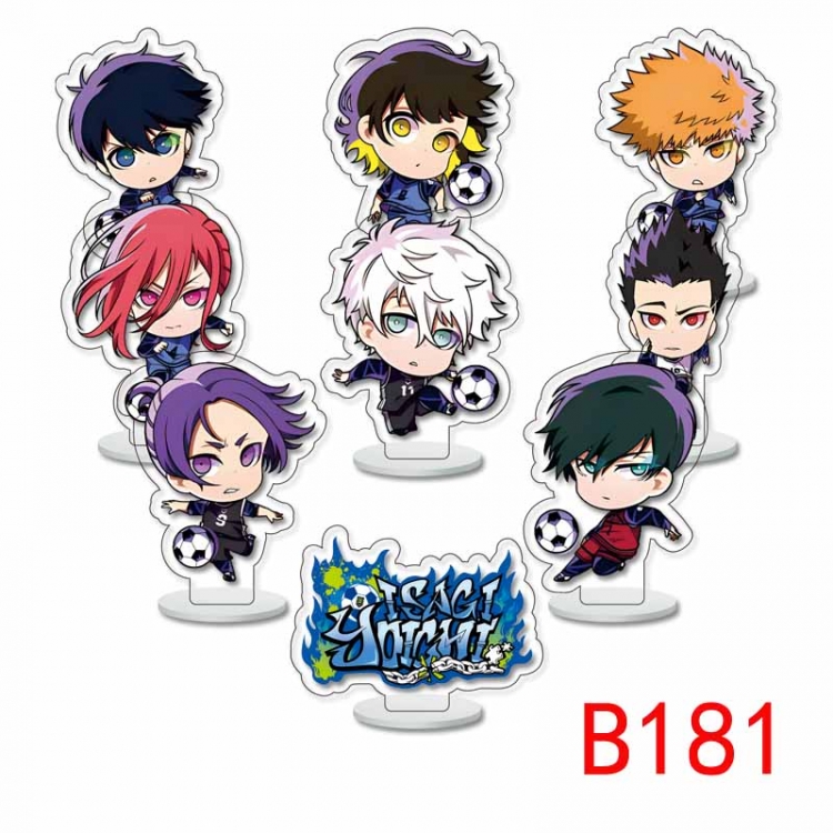 BLUE LOCK Anime Character acrylic Small Standing Plates  Keychain 6cm a set of 9 B181