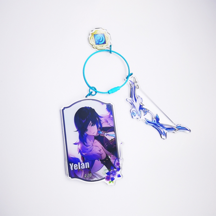 Genshin Impact Glue drop color loop closure acrylic large pendant bag pendant 10cm price for 2 pcs