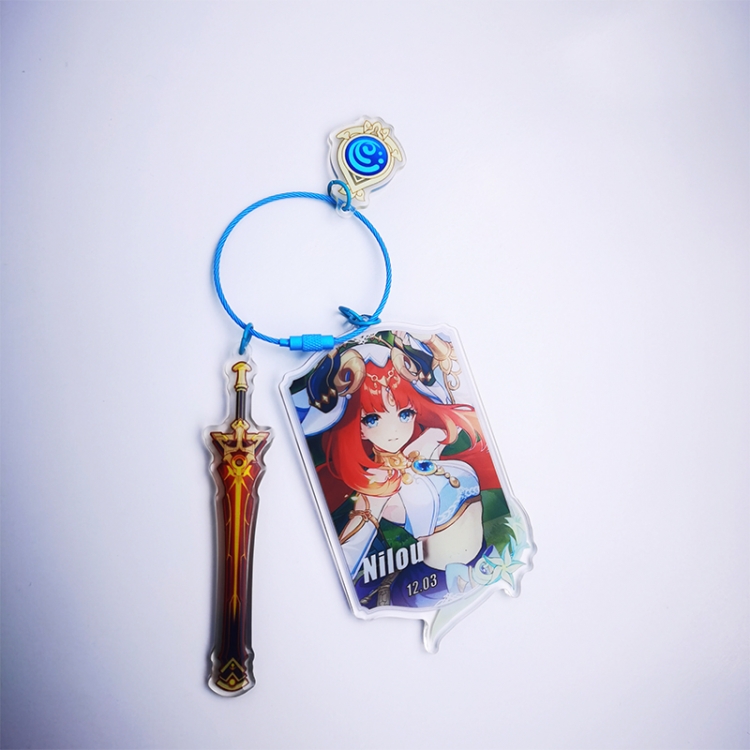 Genshin Impact Glue drop color loop closure acrylic large pendant bag pendant 10cm price for 2 pcs