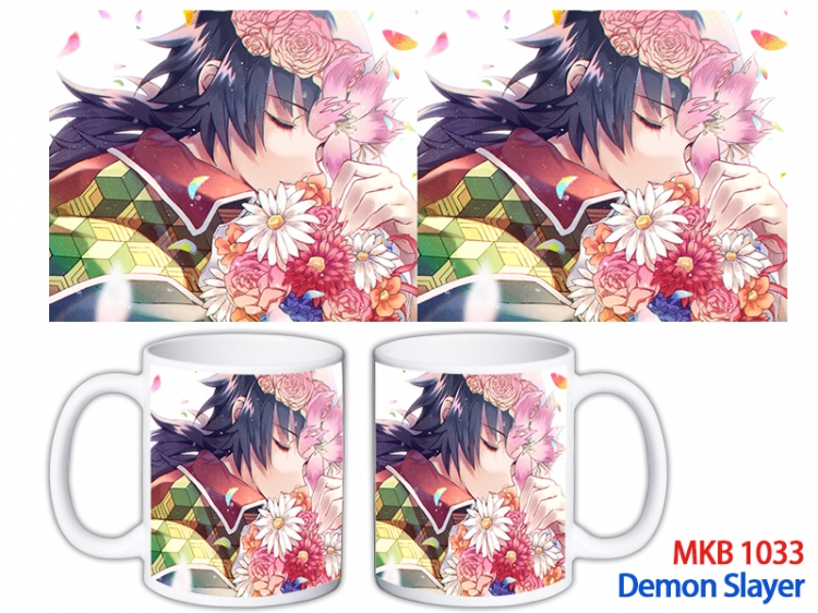 Demon Slayer Kimets Anime color printing ceramic mug cup price for 5 pcs  MKB-1033