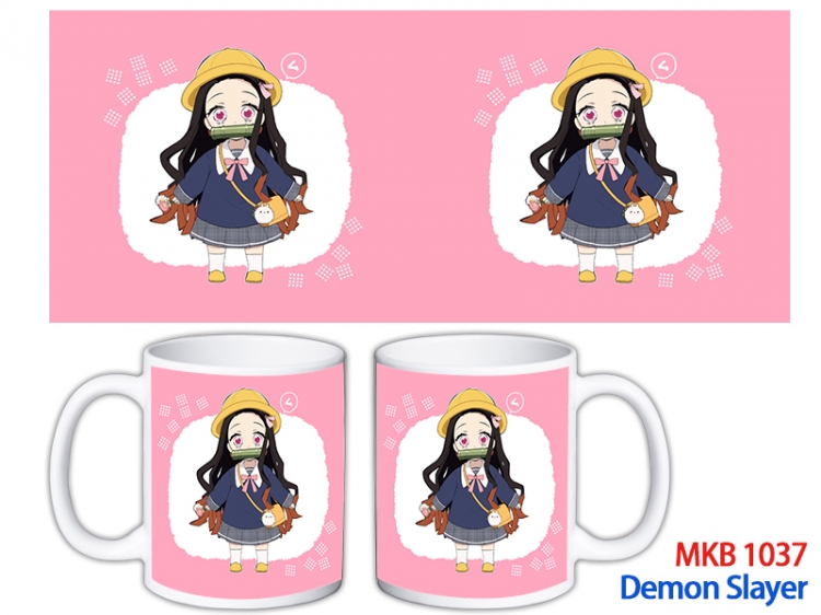 Demon Slayer Kimets Anime color printing ceramic mug cup price for 5 pcs MKB-1037