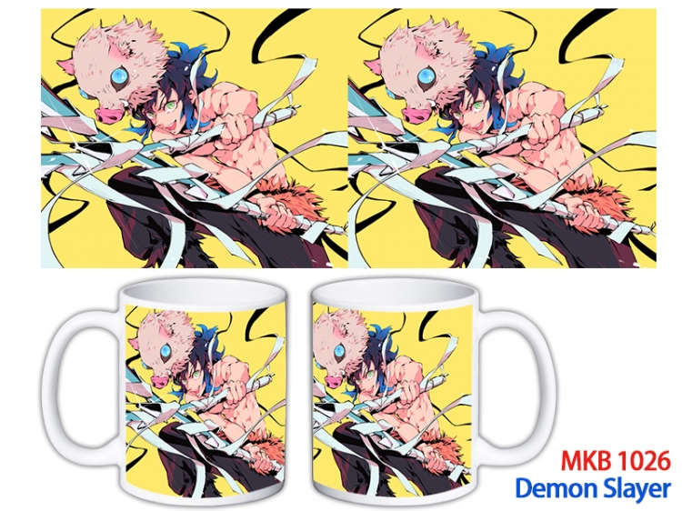 Demon Slayer Kimets Anime color printing ceramic mug cup price for 5 pcs MKB-1026