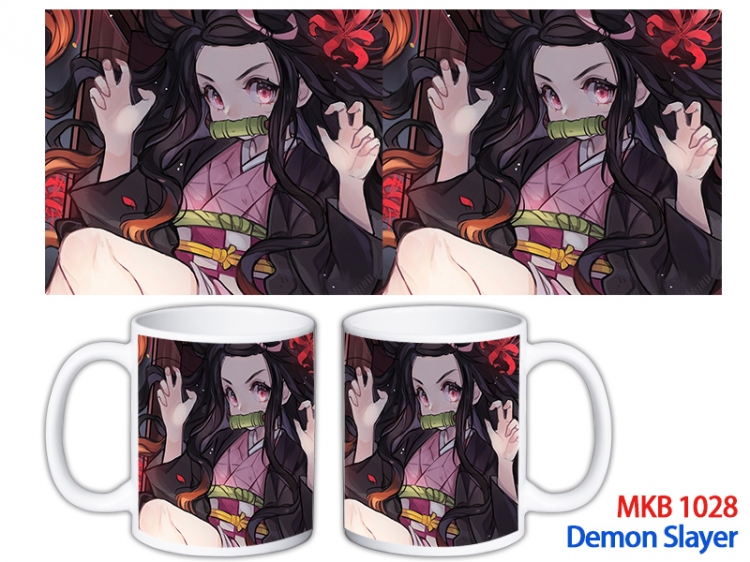 Demon Slayer Kimets Anime color printing ceramic mug cup price for 5 pcs MKB-1028