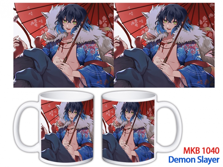 Demon Slayer Kimets Anime color printing ceramic mug cup price for 5 pcs MKB-1040