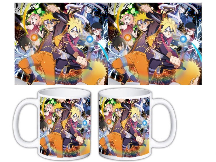 Naruto Anime color printing ceramic mug cup price for 5 pcs MKB-1582