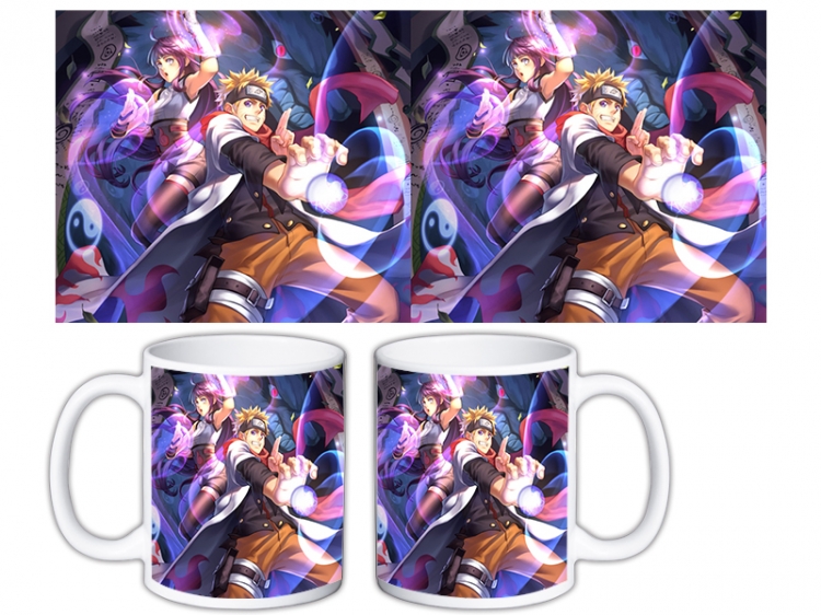 Naruto Anime color printing ceramic mug cup price for 5 pcs MKB-1595