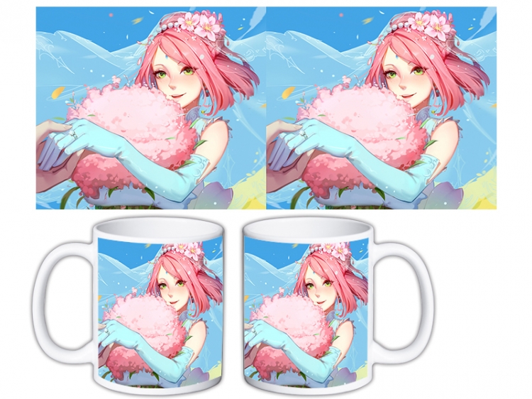 Naruto Anime color printing ceramic mug cup price for 5 pcs MKB-1599